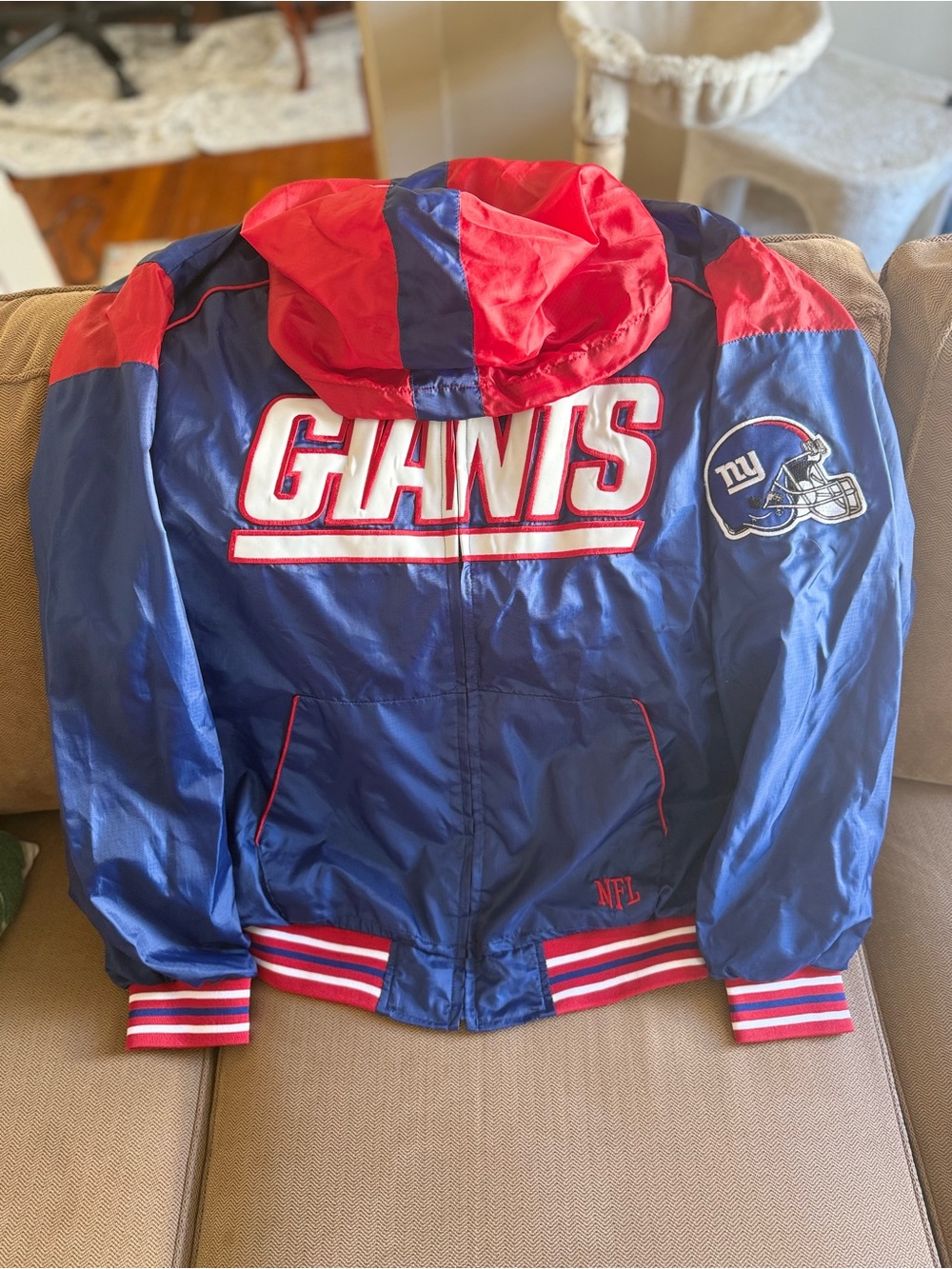 Y2K VTG NFL NY Giants hooded jacket / XXL
